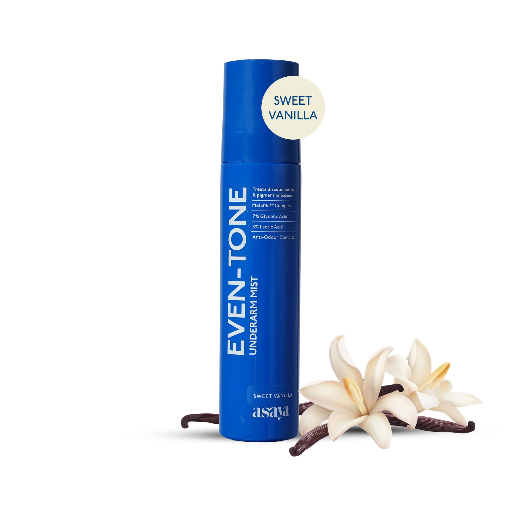 Asaya Even Tone Underarm Mist | Lightweight Spray for Underarm Pigmentation Removal & Odour Control | Even Tone Underarm Mist for Dark Underarms |