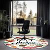 Christmas Printed Round Rug Carpet Chair Rug Area Rug Entryway Doormats,for Office Chair Living Room Bedroom Kitchen Room.