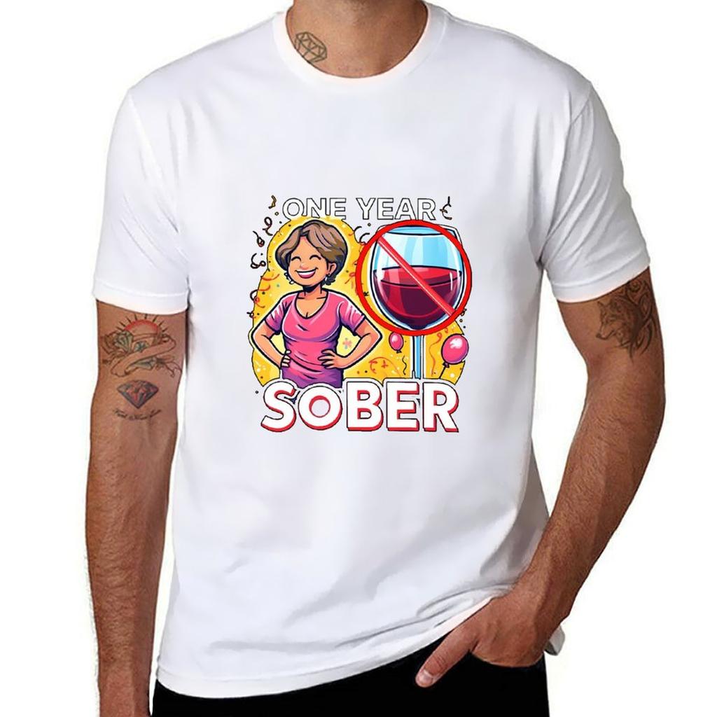 One Year Sober Tshirt Big And Tall Short Sleeve Tee Tshirt