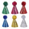 Pet Party Hat Glittering Powder Hat with Adjustable Rope For Dog and Cats 6PCS