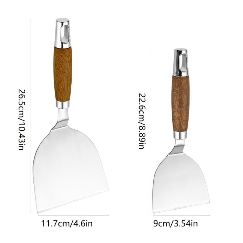 Stainless Steel Frying Shovel For Pizza Grill Hamburger Patty Molder Baking Omelette Shovel BBQ Tools Set Kitchenware Spatula