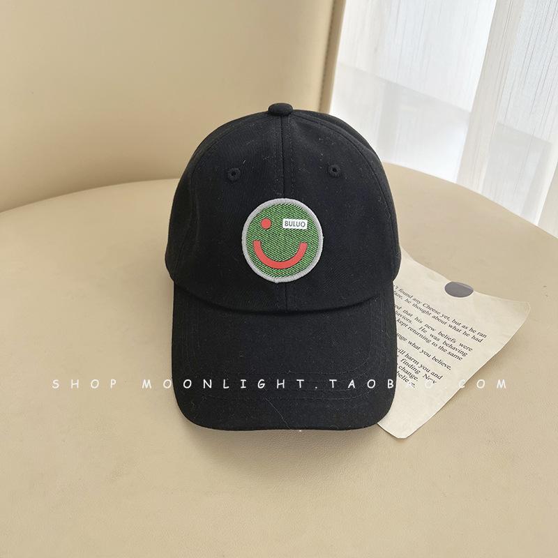 

Buluo smiley face children s baseball cap spring and summer casual cap boys and girls baby sunshade sunscreen hat tide children (52-54cm)