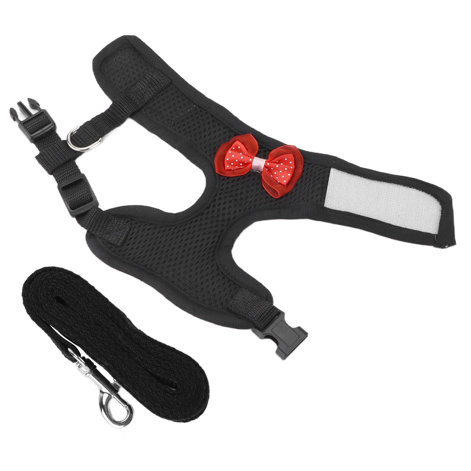 

Регулируемая куриная шлейка и поводок Удобный дышащий жилет для домашних животных для кур и петухов S чёрный