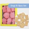 8Pcs Cute Puppy Dog Cookie Cutters Pressable Biscuit Mold Pet Birthday Party DIY Cookie Stamp Kitchen Bakeware Tools 1