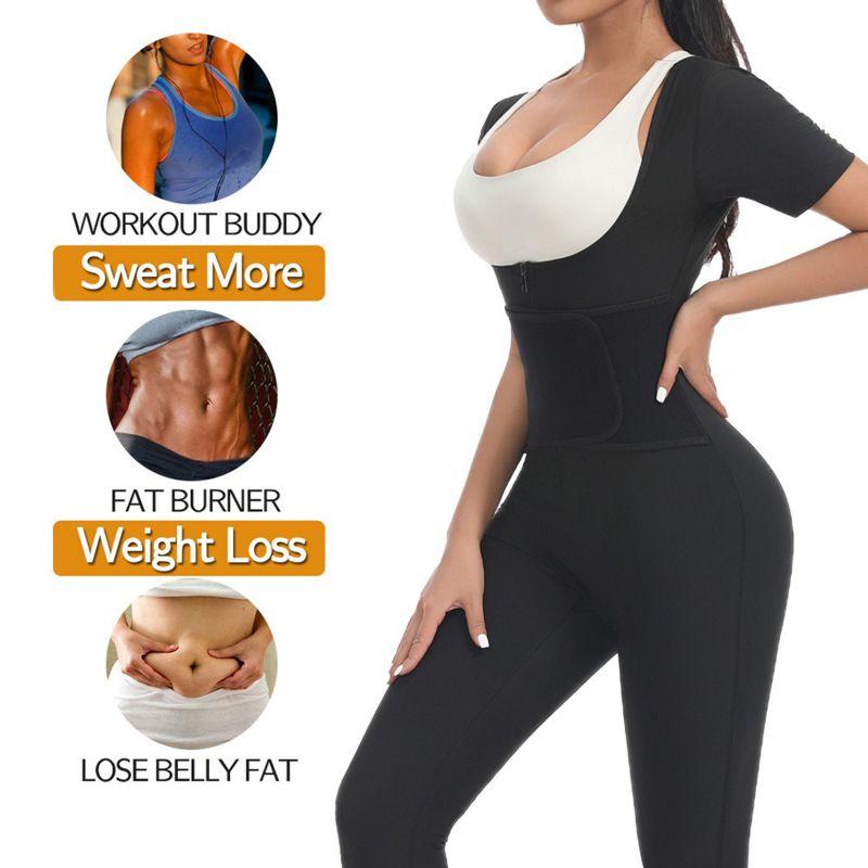 Damen Saunaanzug Mieder Taillenformer Bodysuit