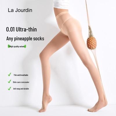 **Na Jiao Ting Women's Summer Thin Anti-snag Plus Size Sheer Pineapple Socks**