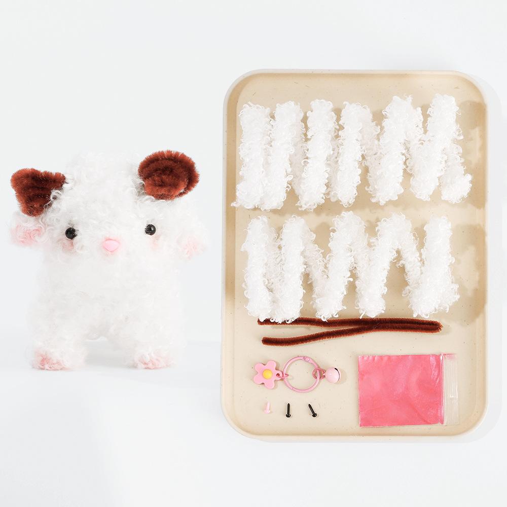 Colorful Chenille Stems Pipe Handmade Squirrel&Orangutan&Fox&Hedgehog Plush Twist Sticks DIY Material Package for Kids&Adult