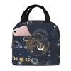 Moon Galaxy Pattern Insulated Lunch Bag for Women Children Portable Food Boxes Thermal Lunch Box Tote