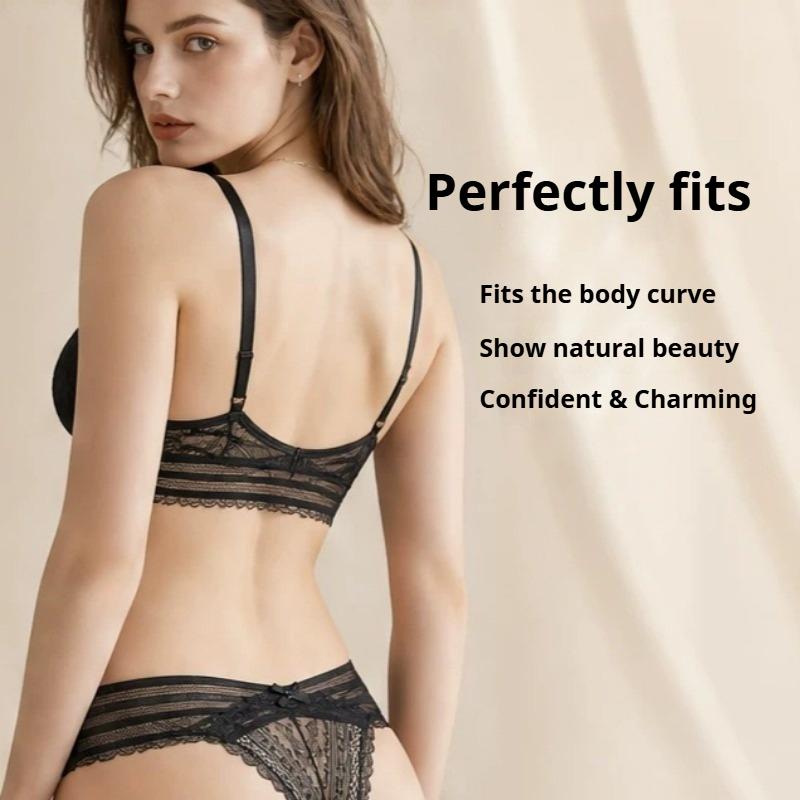 French Lace Lingerie Set, Women's Sexy Elegant Bra and Panty Set, Nylon Spandex