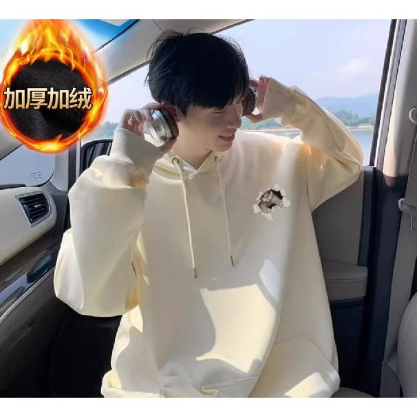 

Ретро-свитер в стиле Гонконга, мужской свитер с капюшоном на весну и осень, американский тяжелый уличный стиль, модный бренд, мешковатое пальто 5XL абрикосовый