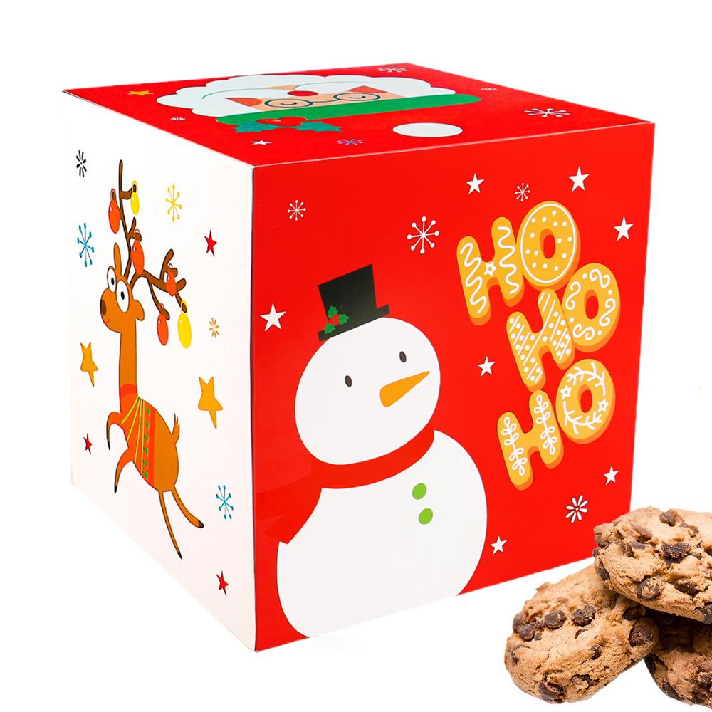 Christmas Cookie Boxes Small Christmas Elk Snowman Santa Claus Box 25cm/9.84in Holiday Candy Box With Lid Christmas Themed Box