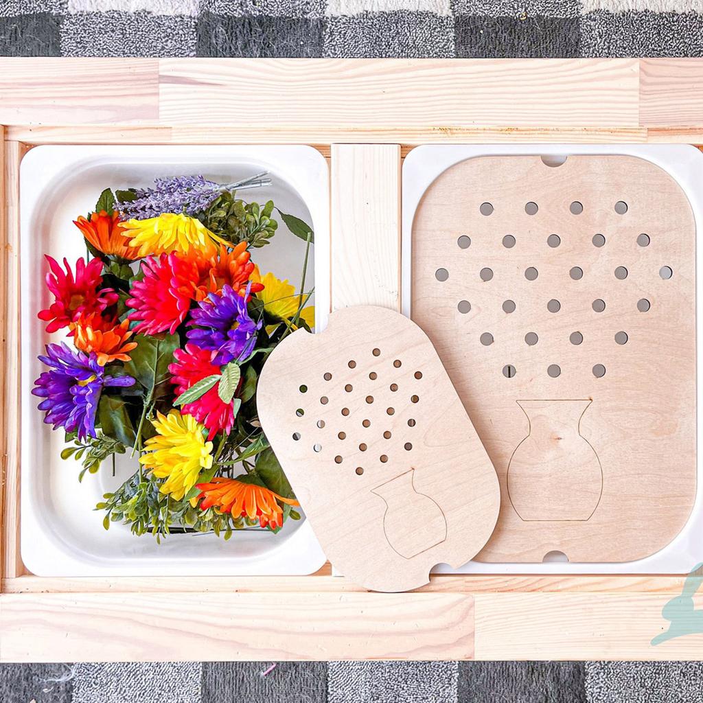 Children'S Sensory Tray Table Color Hairball Game Wooden Tile Montessori Early Education Toys Kids Toys Educational Accessories