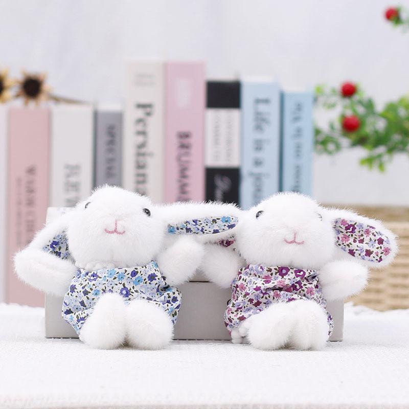 Plush Bunny Keychain With Dot Pattern For Kids And Collectors