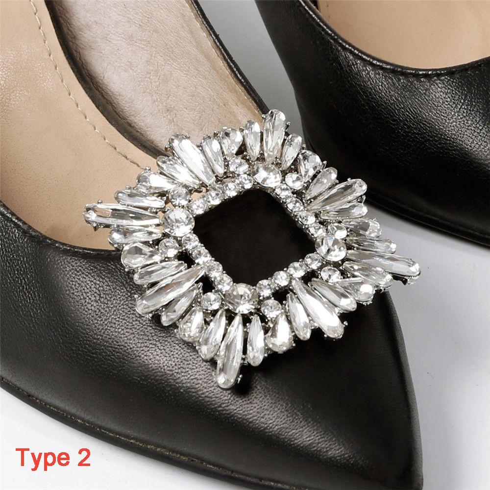 1 szt. Klips do butów Buty ślubne Wysoki obcas Kobiety Panna młoda Dekoracja Cyrkonie Błyszczące Ozdobne Klipsy Motyl Charms Klamra