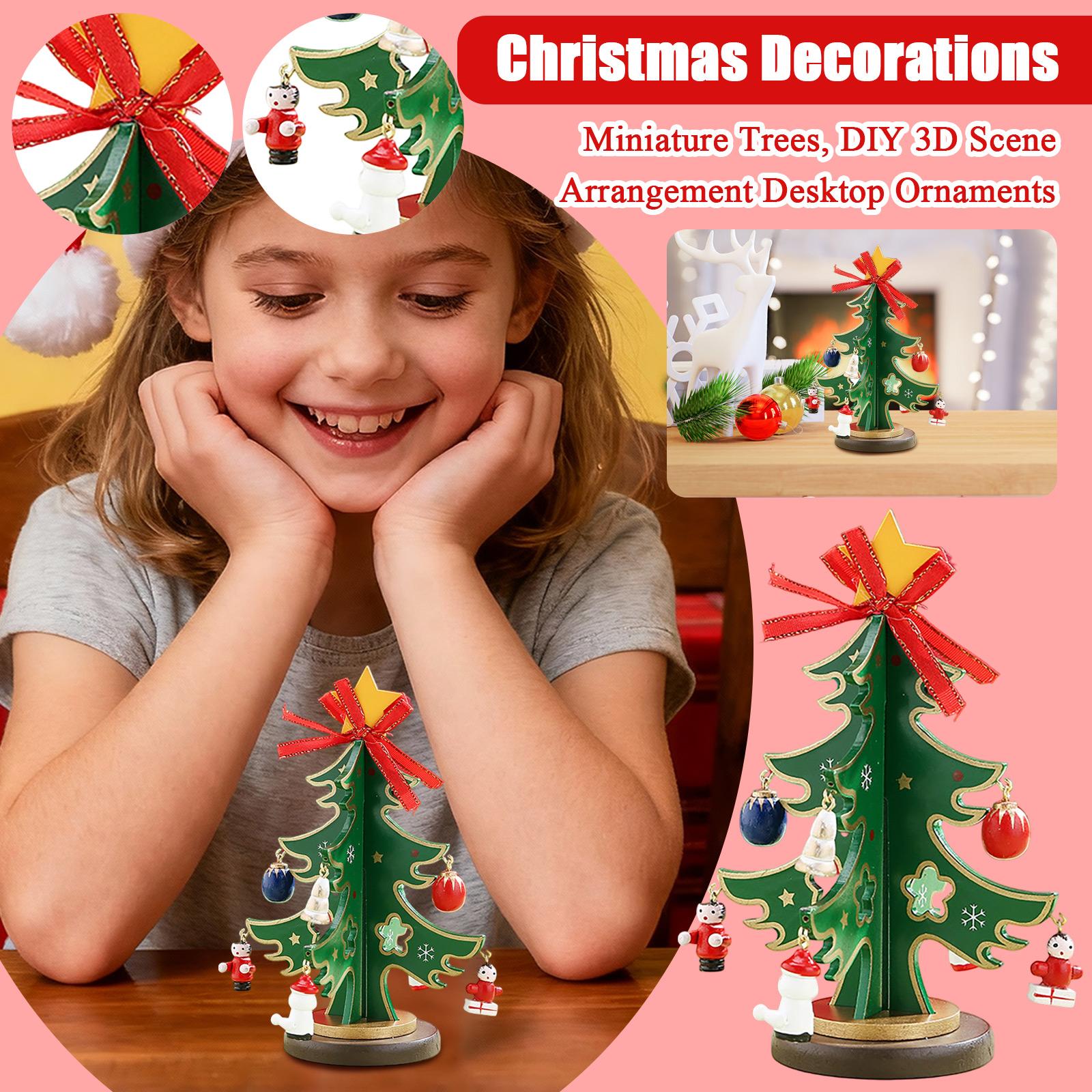 

Christmas Decorations, Miniature Trees, DIY 3D Scene Arrangement, Desktop Ornaments One Size