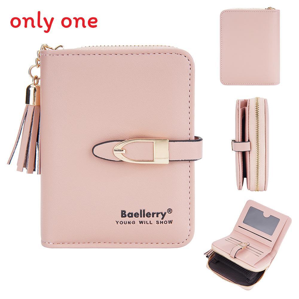 Minimalist Womens Pu Leather Wallet With Tassel For Daily Use