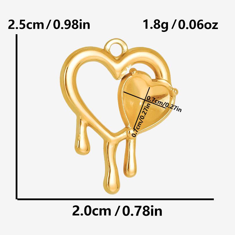 5pcs/Lot Gold Color New Bowknot Sun Heart Stainless Steel Pendants For Jewelry Making Supplies DIY Charms Bulk Earrings Pendant