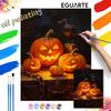 Halloween Oil Painting Digital Painting Pumpkin Raven Handmade Diy Coloring Painting Home Decoration