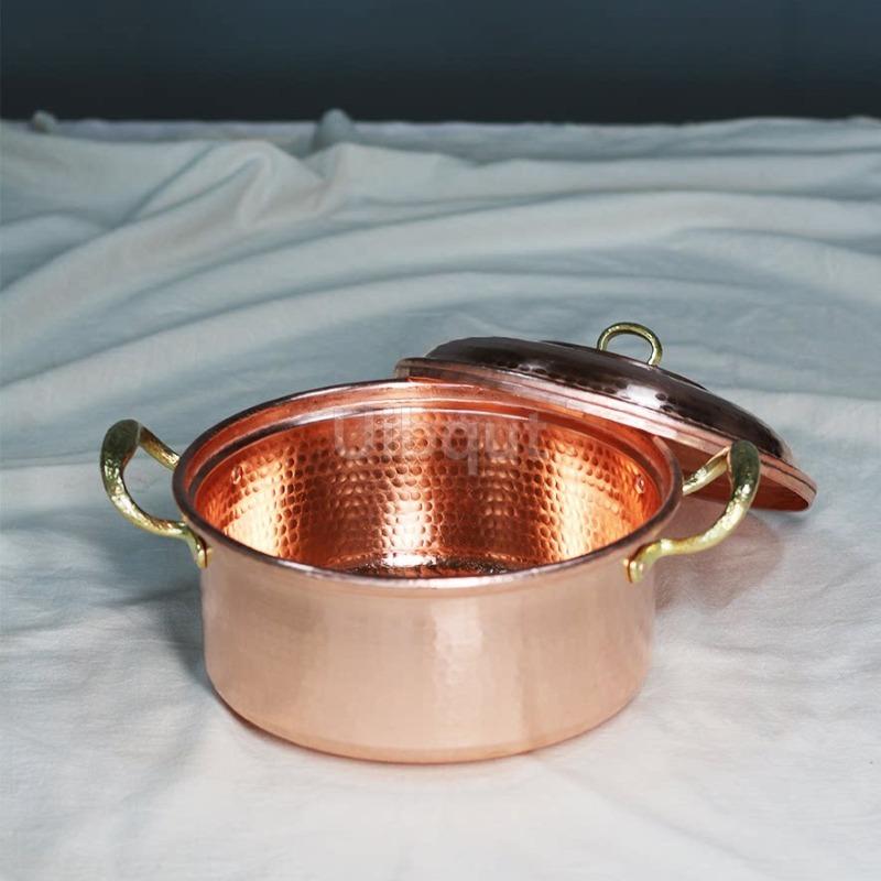 Pure Handmade Purple Copper Pot Original Red Copper Small Hot Pot Soup Pot Japanese Stewing Outdoor Various Sizes and Capacities