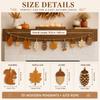 Wood Hanging Banner Decors Cutout Pendants Fall Wooden Garland  For Thanksgiving Decor