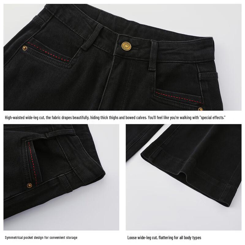 FivePlus Lyocell Blend Wide-Leg Denim Jeans