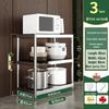 Heavy-Duty 3-Tier Stainless Steel Storage Rack