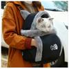Tragbare Haustier-Brusttasche Front-Schulter-Rucksack für Katzen und Hunde Große Kapazität Weiche Atmungsaktive Trage für Outdoor-Reisen Freihändig