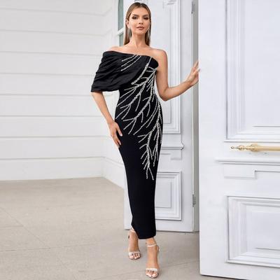 New Bandage Dress Sexy Evening Dress Rhinestone Slim Dress Fashionable and Elegant New Women's Clothing