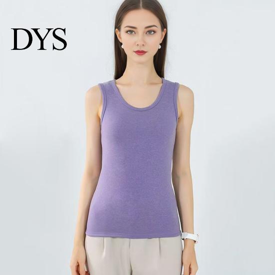 Winter Tank Top Women Thermal Vest Seamless Velvet Fast Temperature Lock Round Lady Neck Slim Fit Elastic Sleeveless Inner Wear Bottoming Casual