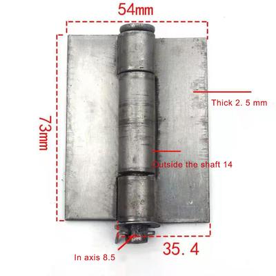 2pcs Butt-welding Hinge Kit 62x44MM/73x55MM/83x66MM Heavy Metal Door Steel Hinge Butt Welded Hinge Release Hinge