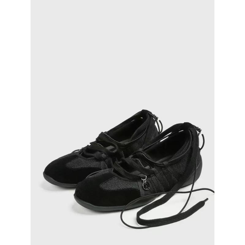 

Summer new niche design straps shallow mouth comfortable casual Mary Jane single shoes women 40 чорний