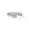 Moissanite Engagement Sterling Silver Diamond Ring