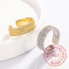 925 Sterling Silver Jewelry Luxury Wheat Crystal Finger Rings for Women Wedding Party Jewelry for Girls Friend Gift