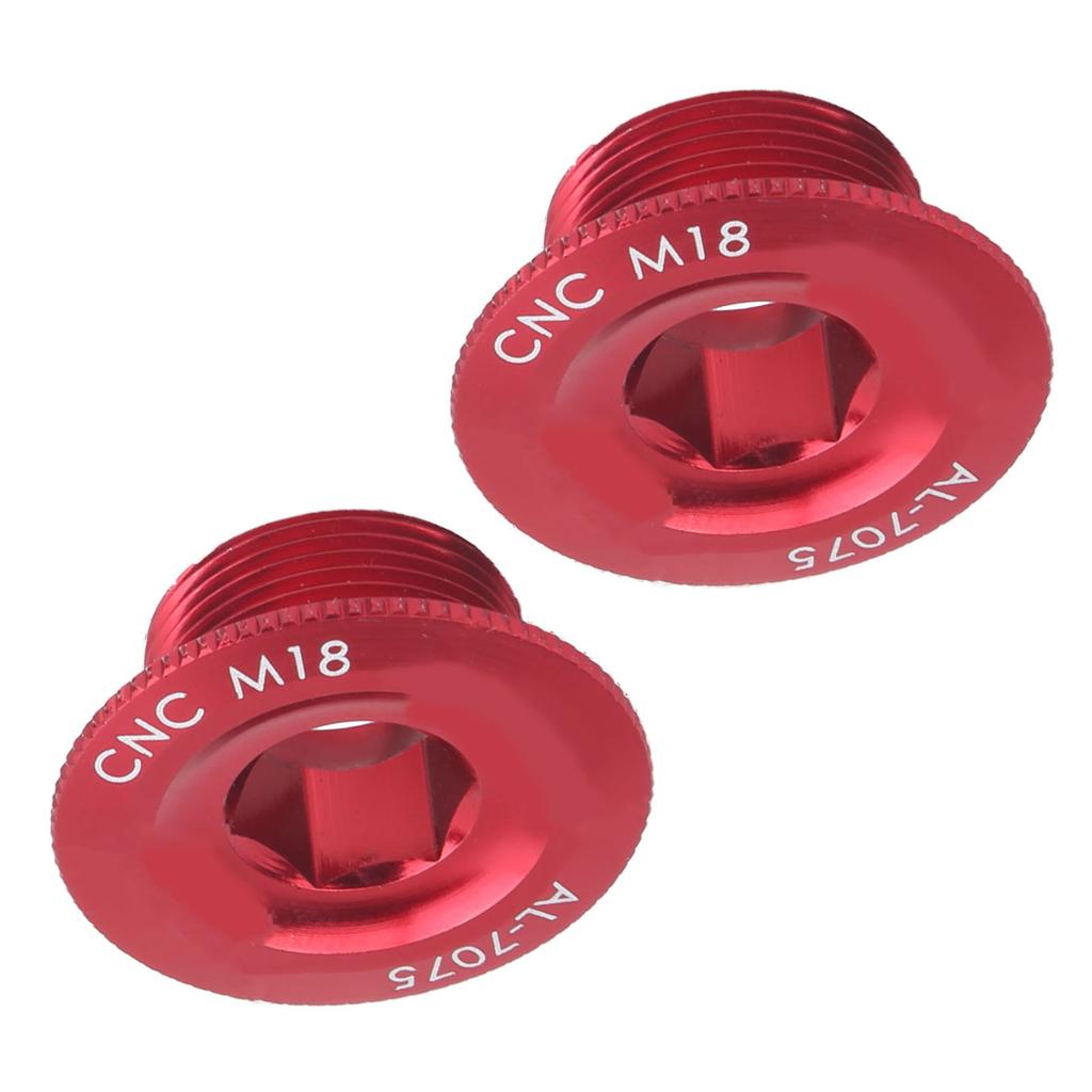 2pcs M18 Bicycle Crank Cover Screw Cap Dustproof Waterproof Aluminum Alloy Parts for Prowheel Hollow Integrated