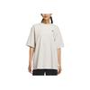 Adidas Alphabet Print Sports Crew Neck T-Shirt Women Tops Fawn-Brown IS7406