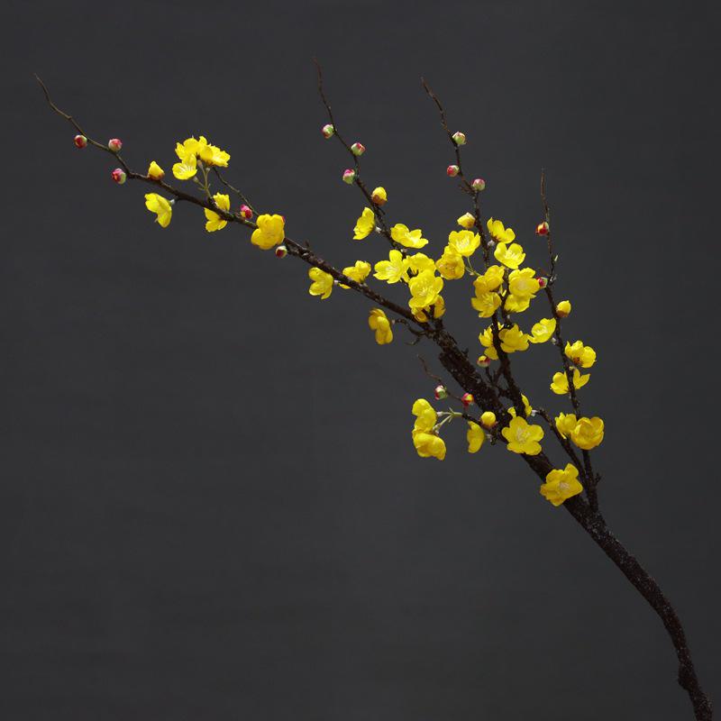 Single Artificial Plum Blossom Branch: Elegant Silk Flower for Indoor Vase Decoration