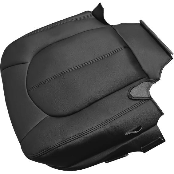 Driver Side Bottom Seat Cover Unperforated Fits for Cadillac CTS Base Coupe Wagon Luxury Performance Premium 3.6L 2008-2013 Microfiber Leather, Black