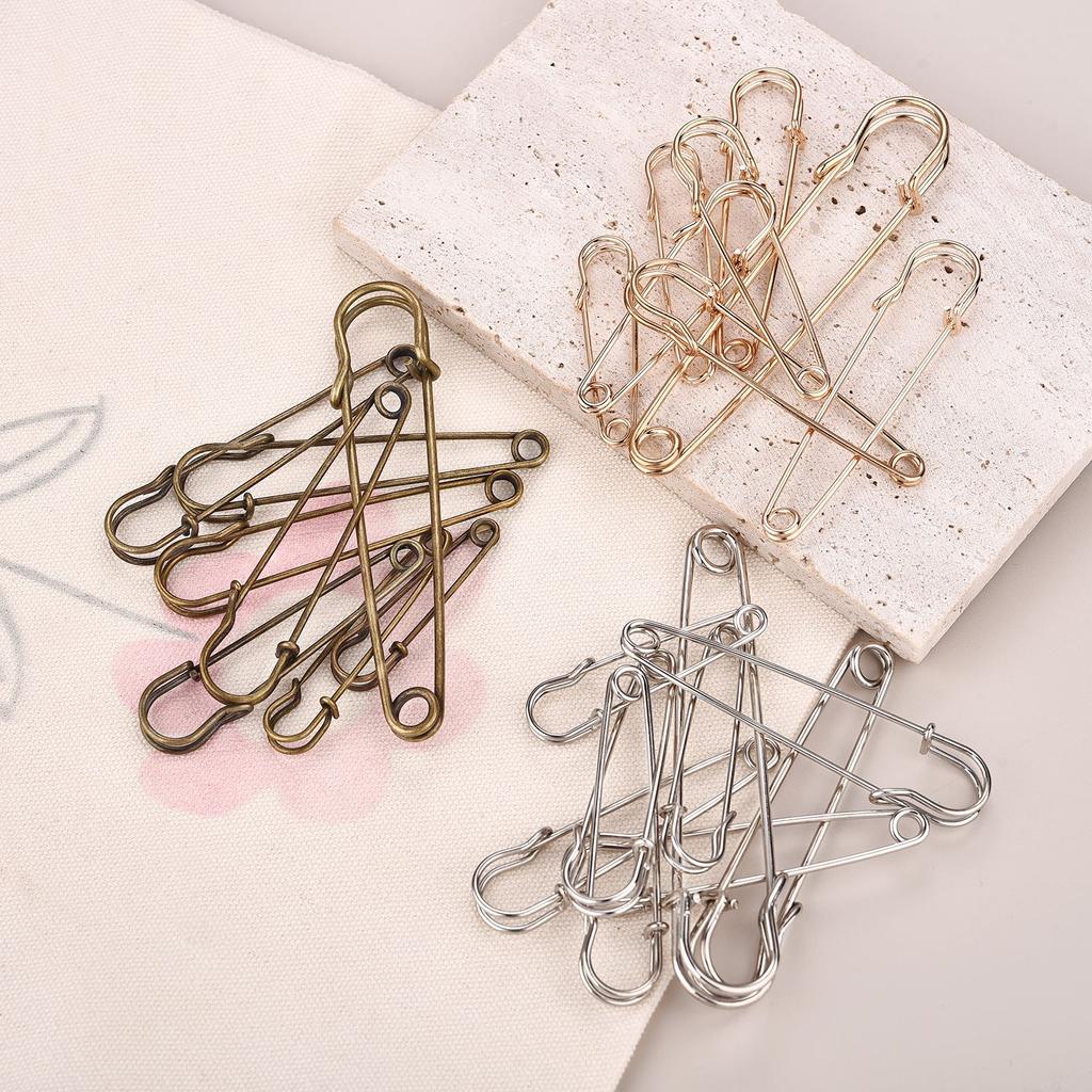 20pcs Large Safety Pins DIY Sewing Tools Needles Large Safety Pin Small Brooch Apparel Accessories 45/50/55/60/65/70/80/100mm