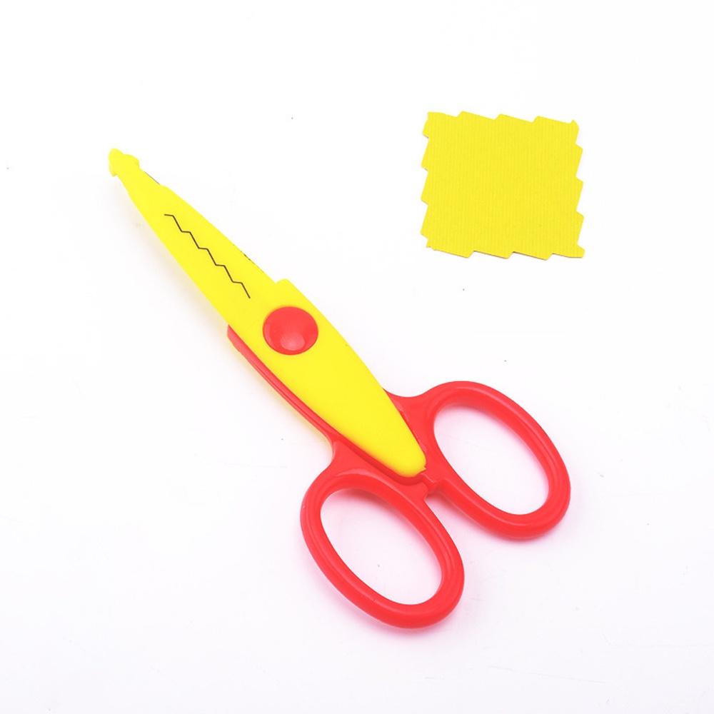 1/6pcs Student DIY Color Album Decorative Lace Scissors with 6 Pattern Hand Scissors Paper Cuttings Scissors Art Safety Scissors