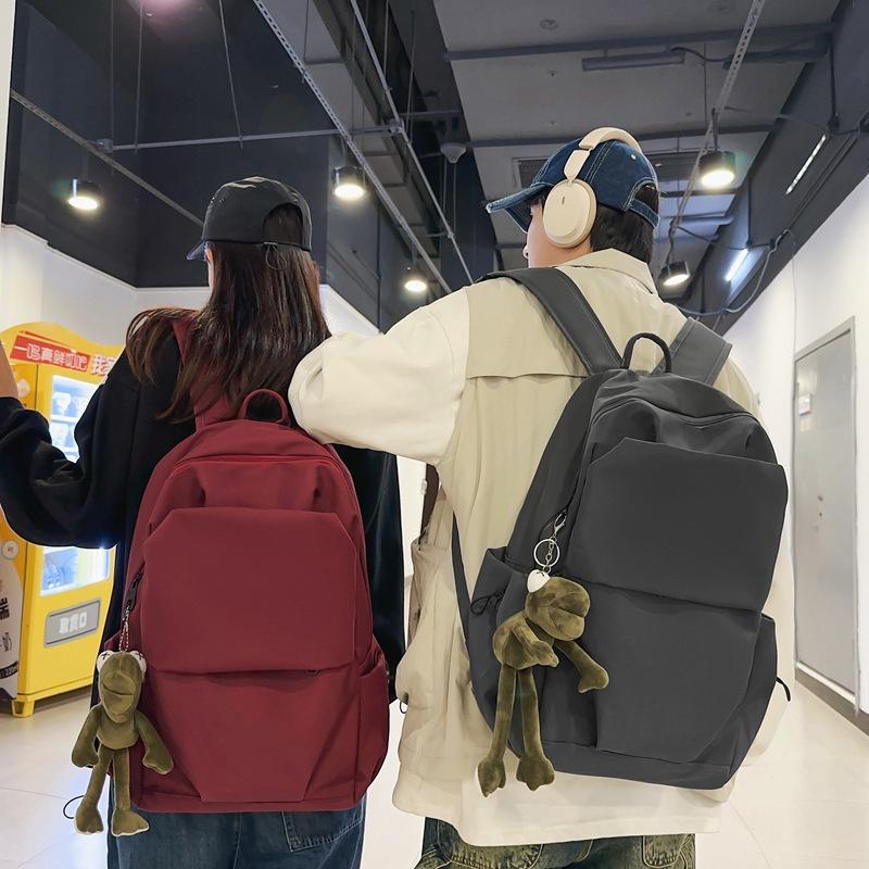 Backpack Simple Large Capacity Travel Backpack Female Leisure Japanese Junior High School Student High School Student School Bag Male