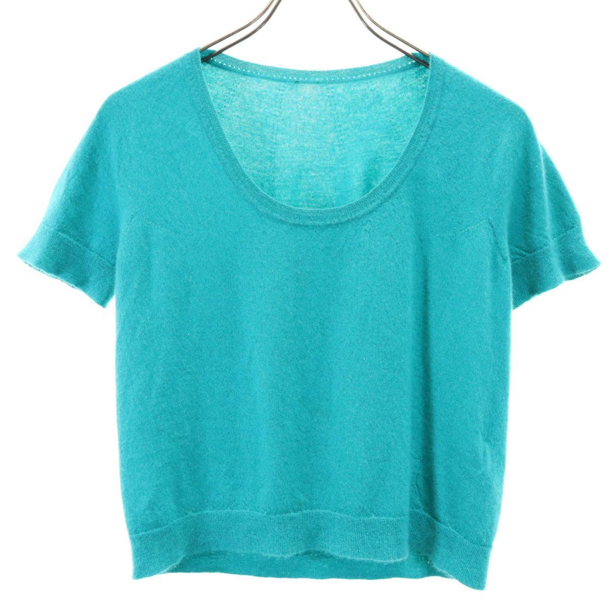 

HERMES Made in Italy 100% cashmere Short sleeve sweater 40 knit Women Used