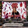 Wall Hanging Tapestry Custom NameRoxy Dekker Pattern Personalized Printed Fabric Wall Decor