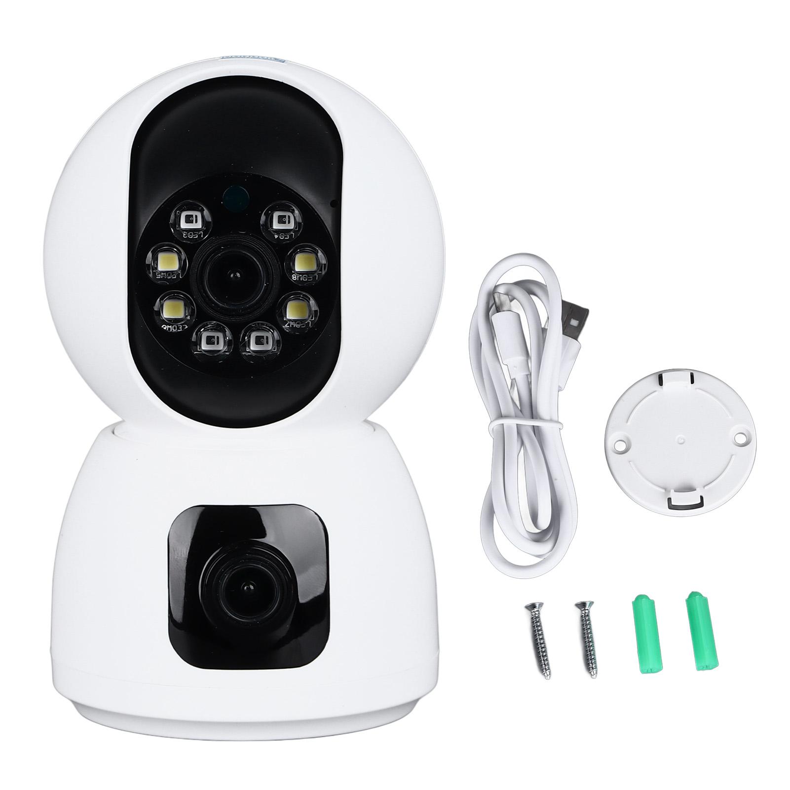 

Wireless Security Camera Wifi Indoor Camera 1080P Dual Lens Remote Monitoring Baby Monitor with Two
