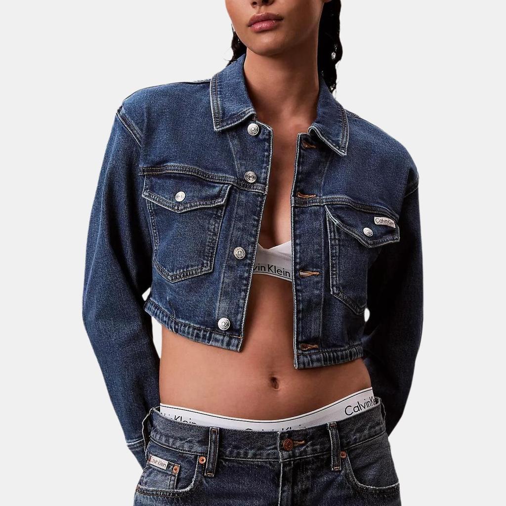 Calvin Klein Short Casual Comfortable Simple Long Sleeve Denim Jacket Women jackets 47D807G-RD8