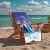 Custom Name Ultra-Soft Beach Towel with Elsa Theme,Ideal for Pool - Camping, Diving - Perfect Travel Essential, Vibrant Beach Towel.