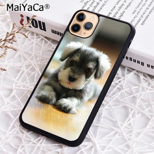 

MaiYaCa Cute Miniature schnauzer puppy Phone Case For iPhone 17 Air 16 pro max 15 14 plus 12 13 Shell Cover coque iPhone 14plus
