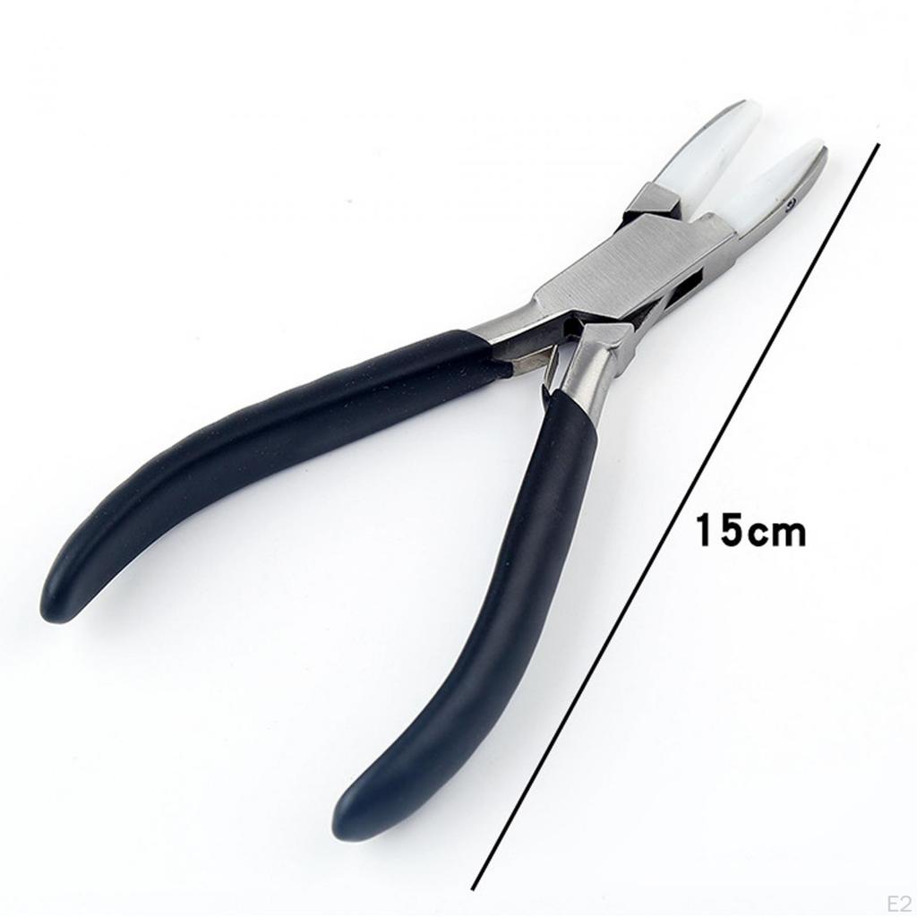Clește cu fălcile plate din nailon dublu Clește Jaw Unelte DIY Mânere antiderapante Sertizare bijuterii pentru