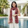 Lightweight Embroidered Floral Headwrap Breathable Long Lace Scarf Summer Hijab  Travel Photoshoot