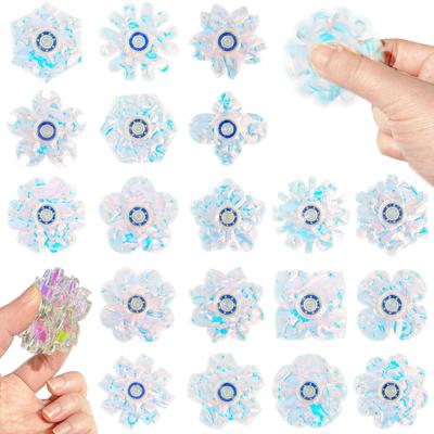 3/5 Pezzi Giroscopio da Dito Colorato Unico Laser Onda d'Acqua Aurora Giocattoli Antistress Bambini e Adulti Rotazione Dinamica Creativa