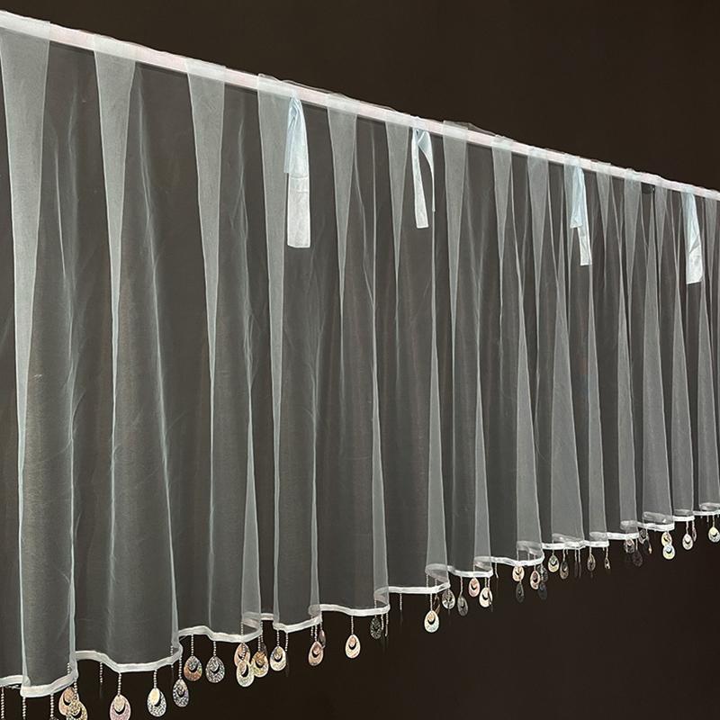 

5 Yards Roof Drapery Panels Sequin Sheer Tutu Fabric Voile Ceiling Draping Hotel Event Wedding Backdrop Ceilings Canopy Decor 5 Yards